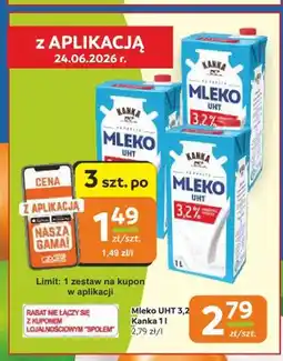 Społem Częstochowa Mleko UHT 3,2% Kanka oferta