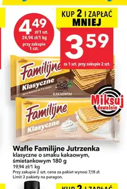 Lewiatan Wafle Familijne Jutrzenka klasyczne o smaku kakaowym oferta
