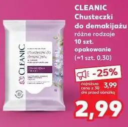Kaufland Cleanic Chusteczki do demakijażu oferta