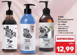 Kaufland YOPE Żel pod prysznic lub Mydło do ciała oferta