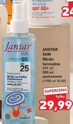 Kaufland JANTAR SUN Woda termalna SPF 25 oferta