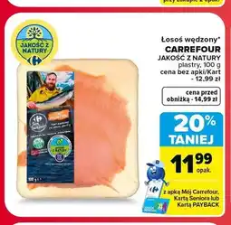 Carrefour Łosoś wędzony Carrefour Jakość z Natury plastry oferta