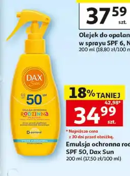 Auchan Emulsja ochronna rodzinna SPF 50 Dax Sun oferta
