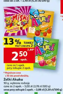 Auchan Żelki Akuku! Miśki oferta
