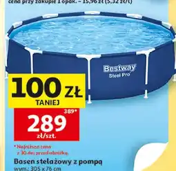 Auchan Basen stelażowy z pompą Bestway Steel Pro oferta