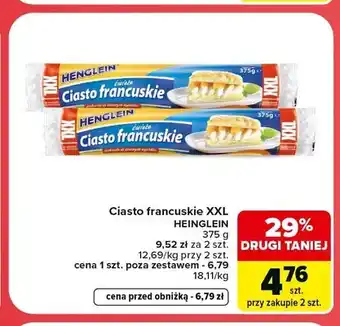 Carrefour Ciasto francuskie XXL Henglein oferta