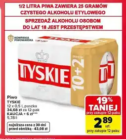 Carrefour Piwo Tyskie Gronie 12-pak oferta