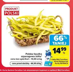 Carrefour Fasolka szparagowa żółta polska oferta