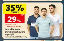 Auchan Koszulka polo męska z krótkim rękawem w pasy Inextenso oferta