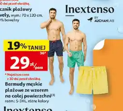 Auchan Bermudy męskie plażowe Inextenso oferta