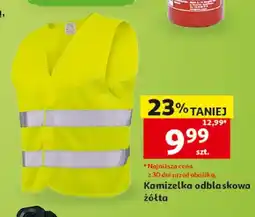 Auchan Kamizelka odblaskowa żółta oferta