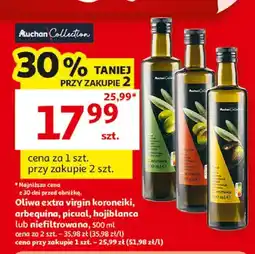 Auchan Oliwa extra virgin koroneiki Auchan Collection oferta