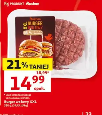 Burger wołowy XXL Auchan
