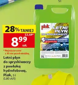 Auchan Letni płyn do spryskiwaczy z powłoką hydrofobową Plak oferta