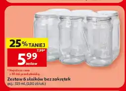 Auchan Zestaw 6 słoików bez zakrętek oferta
