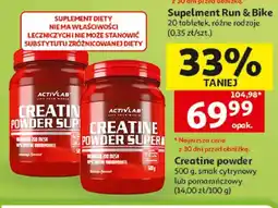 Auchan Kreatyna w proszku Creatine Powder Super Activlab o smaku cytrynowym oferta