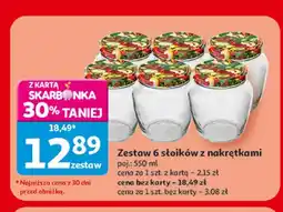 Auchan Zestaw 6 słoików z nakrętkami oferta