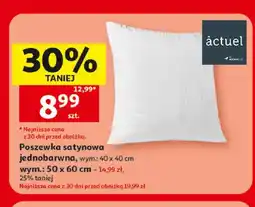 Auchan Poszewka satynowa jednobarwna Actuel 40x40 cm oferta