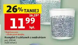 Auchan Komplet 3 szklanek z nadrukiem Actuel oferta