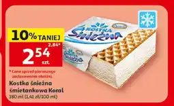 Auchan Lody Kostka Śnieżna śmietankowa Koral oferta