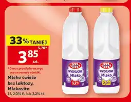Auchan Mleko świeże bez laktozy 3,2% Mlekovita oferta