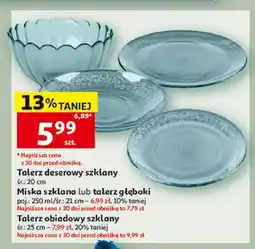 Auchan Talerz deserowy szklany Actuel oferta