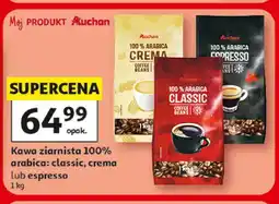 Auchan Kawa ziarnista 100% Arabica Auchan Crema oferta