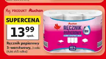 Auchan Ręcznik papierowy 3-warstwowy Auchan oferta