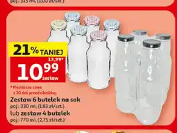 Auchan Zestaw 6 butelek na sok oferta