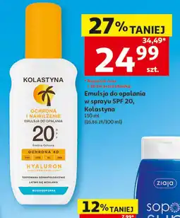 Auchan Kolastyna Emulsja do opalania w sprayu SPF 20 oferta