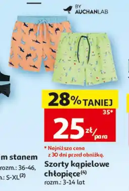 Auchan Szorty kąpielowe chłopięce oferta