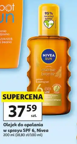 Auchan Nivea Sun Olejek do opalania w sprayu SPF 6 oferta