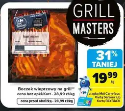 Carrefour Market Boczek wieprzowy na grill Grill Masters oferta