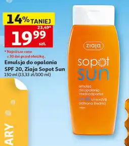 Auchan Ziaja Sopot Sun Emulsja do opalania SPF 20 oferta