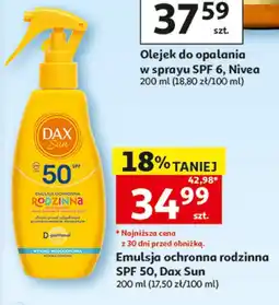 Auchan Dax Sun Emulsja ochronna rodzinna SPF 50 oferta