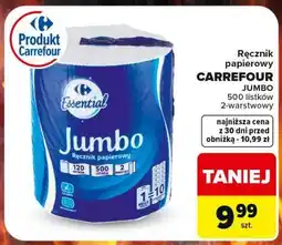Carrefour Ręcznik papierowy Carrefour Jumbo oferta