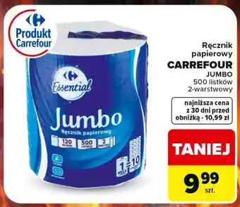 Carrefour Ręcznik papierowy Carrefour Jumbo oferta