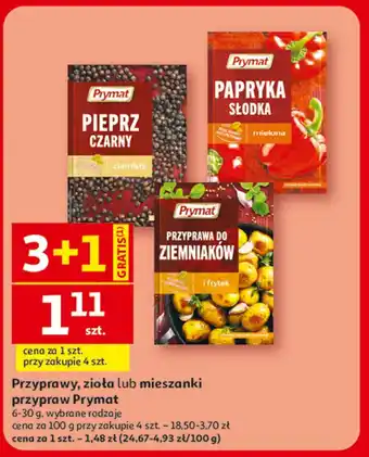 Auchan Przyprawy, zioła lub mieszanki przypraw Prymat oferta