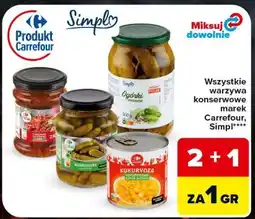 Carrefour Wszystkie warzywa konserwowe marek Carrefour, Simpl oferta
