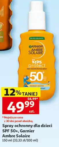 Auchan Garnier Ambre Solaire Kids Protect Spray ochronny dla dzieci SPF 50+ oferta