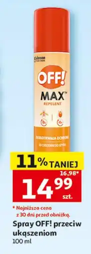 Auchan OFF! Max Spray przeciw ukąszeniom oferta