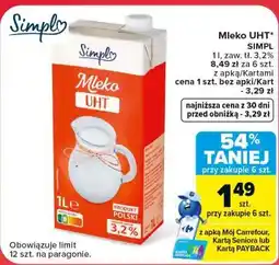 Carrefour Market Mleko UHT Simpl oferta