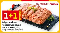 Auchan Mięso mielone wieprzowe z szynki lub z łopatki oferta