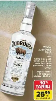 Carrefour Wódka ŻUBRÓWKA BIAŁA 0,5 oferta
