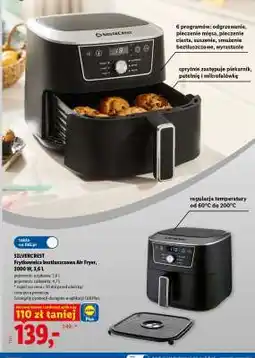 Lidl SILVERCREST Frytkownica beztłuszczowa Air Fryer, 2000 W, 3 w 1 oferta