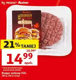 Auchan Burger wołowy XXL oferta