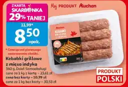 Auchan Kebabki grillowe z mięsa indyka oferta