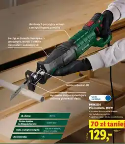 Lidl PARKSIDE Piła szablasta, 850 W oferta