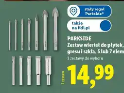 Lidl PARKSIDE Zestaw wierteł do płytek, gresu i szkła, 5 lub 7 elem oferta