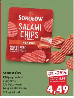 Kaufland Chipsy salami klasyczne Sokołów oferta